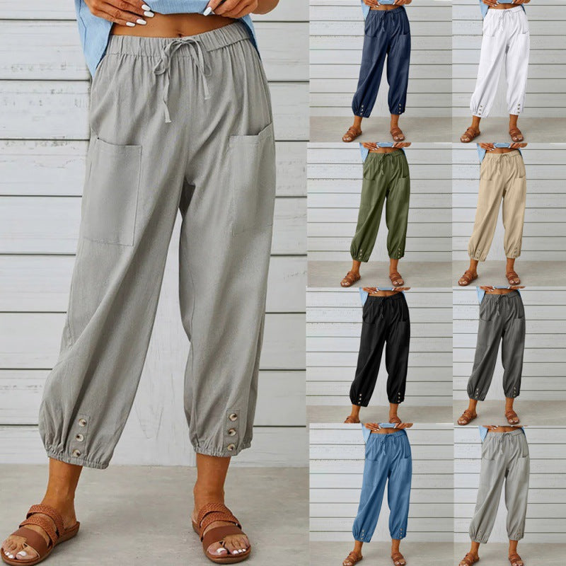 LinenEase Wide-Leg Trousers