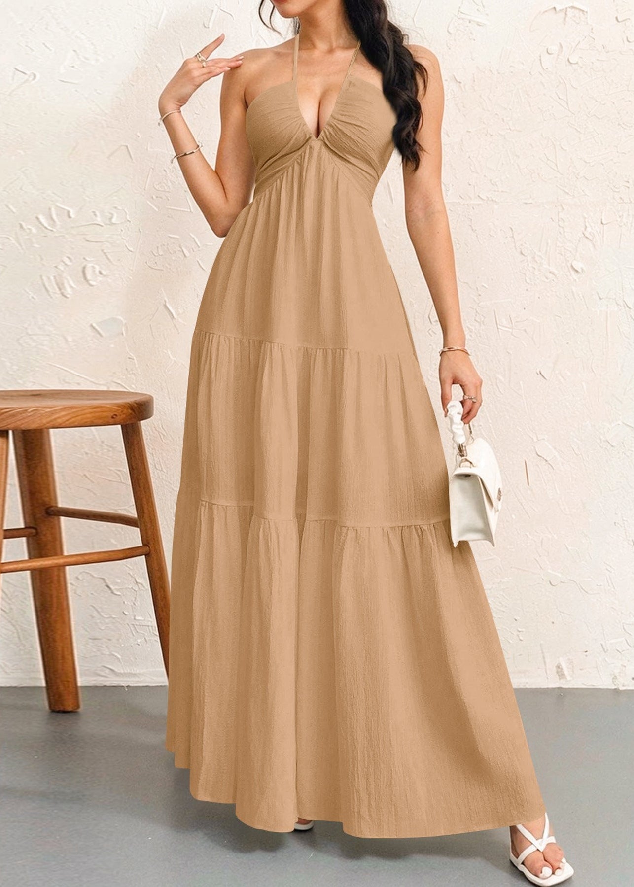 Backless Halter Dress