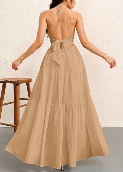 Backless Halter Dress