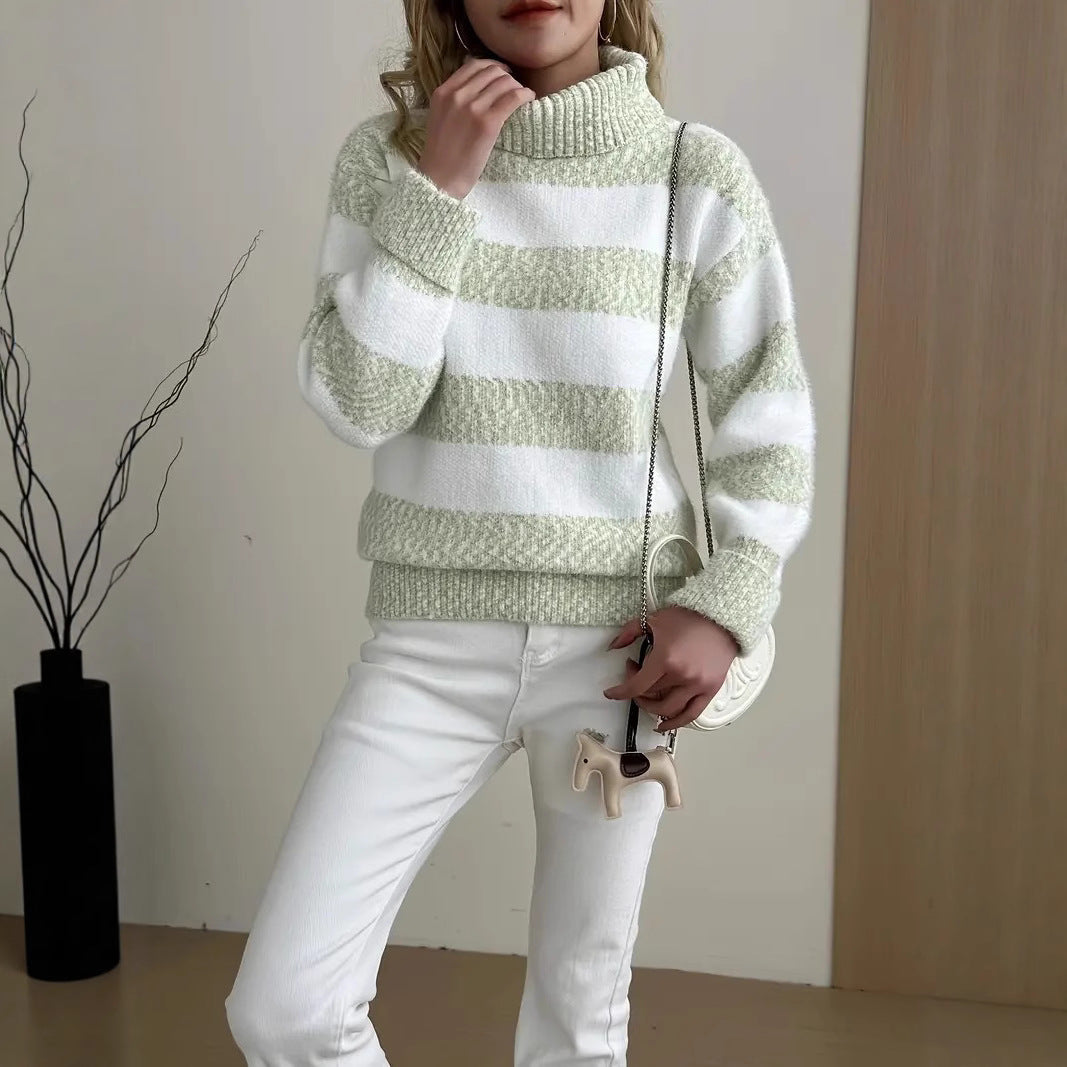 Faux Mink Fur Knit Sweater