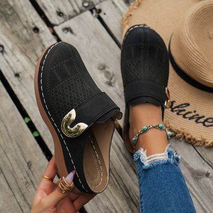 Elara Woven Comfort Flats