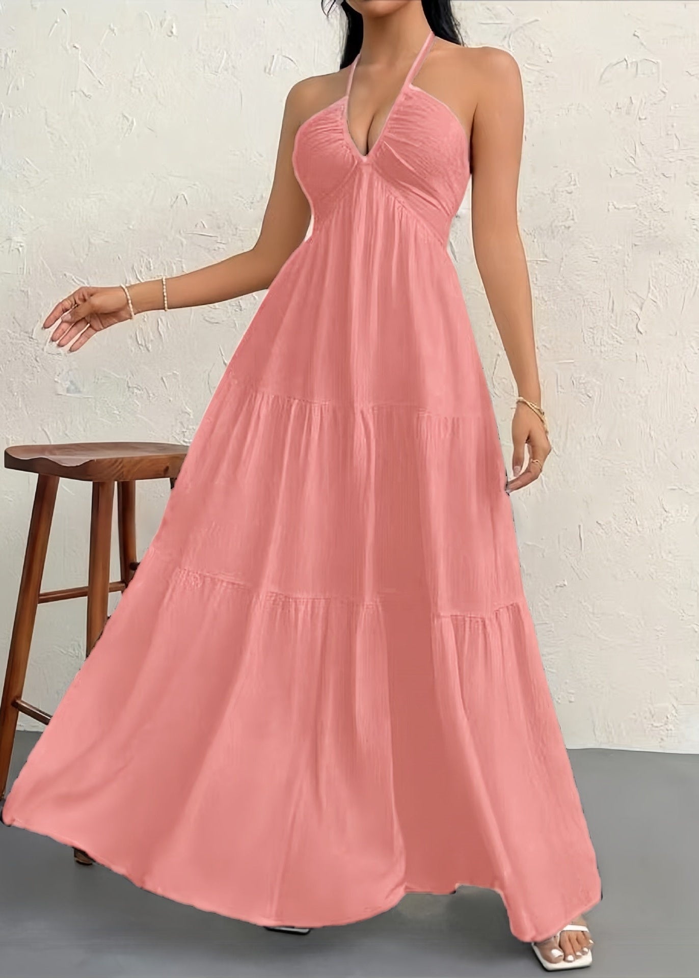 Backless Halter Dress