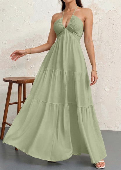 Backless Halter Dress