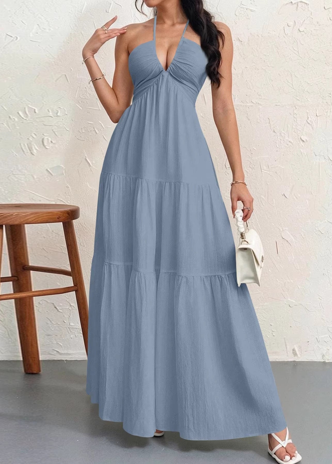 Backless Halter Dress
