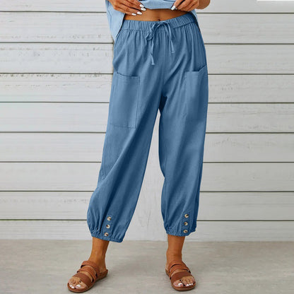 LinenEase Wide-Leg Trousers