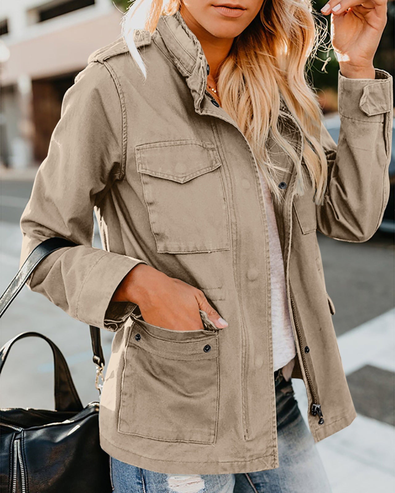 Effortless Edge Zip Jacket