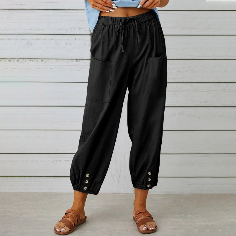 LinenEase Wide-Leg Trousers