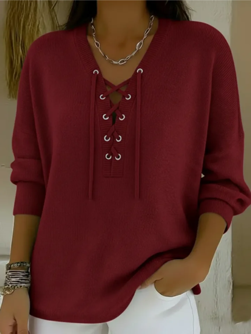 The Lace-Up Knit