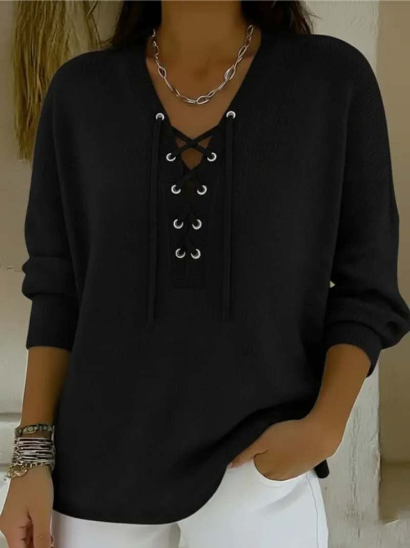 The Lace-Up Knit