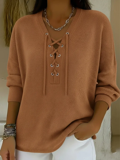 The Lace-Up Knit