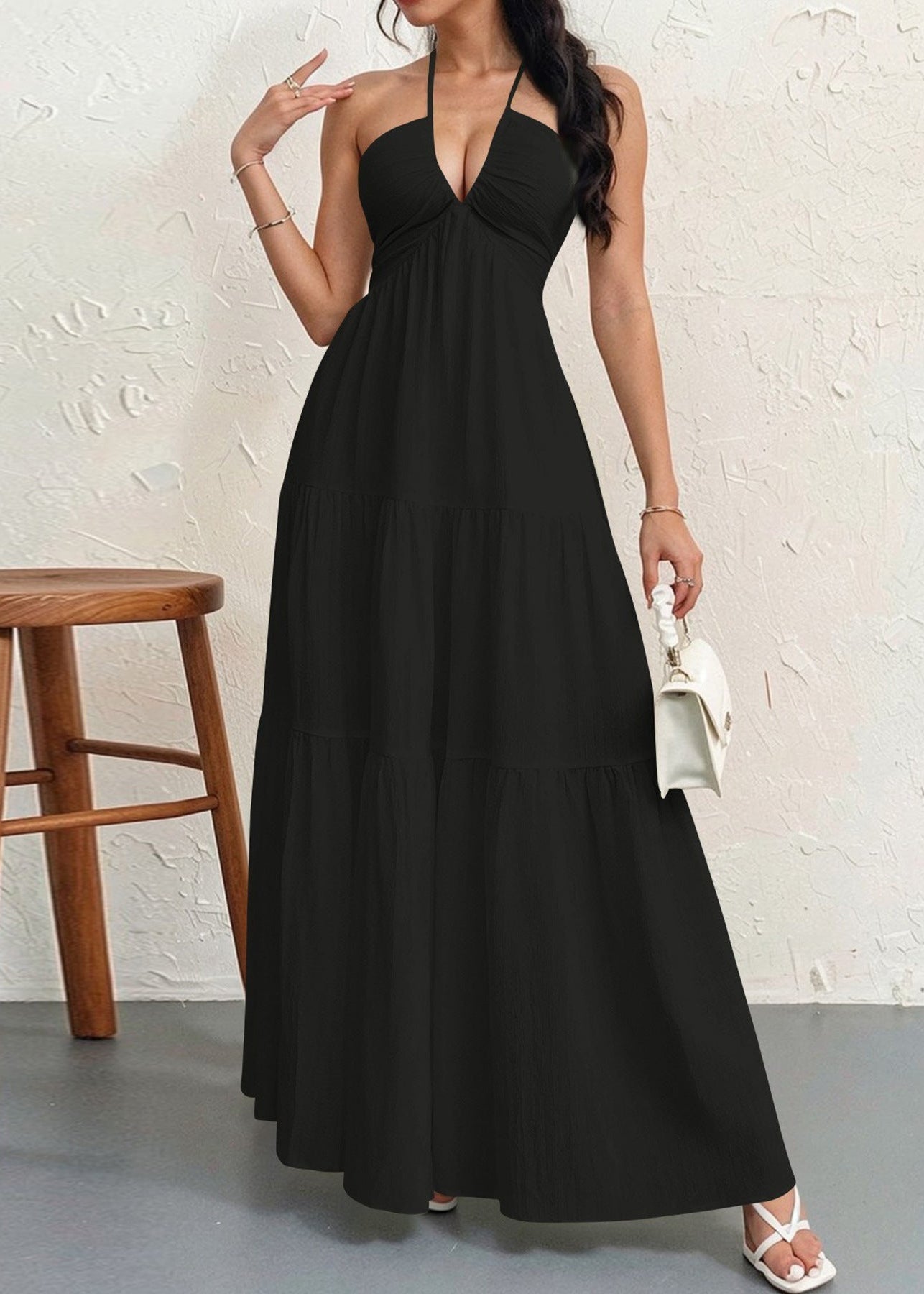 Backless Halter Dress
