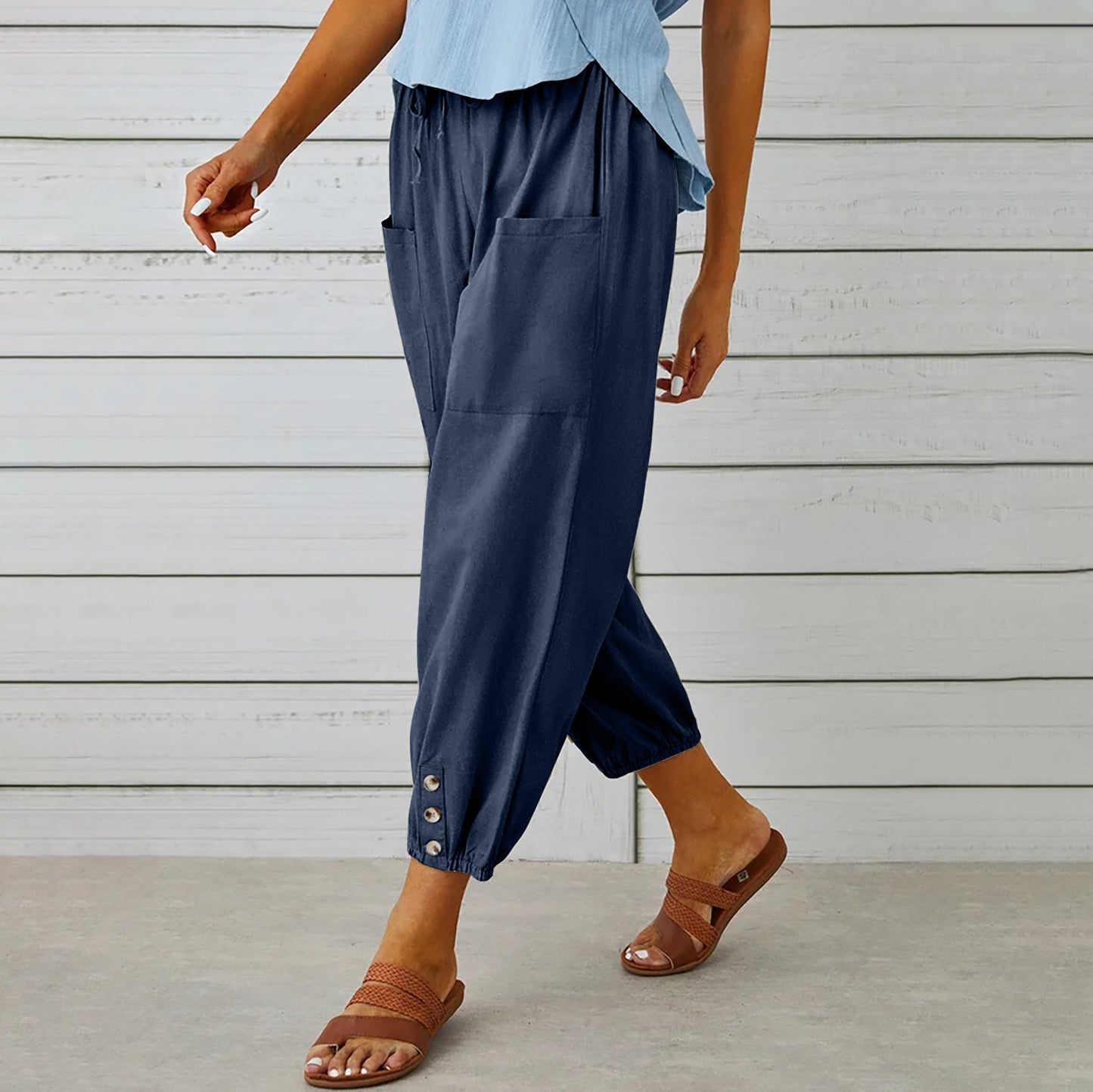 LinenEase Wide-Leg Trousers