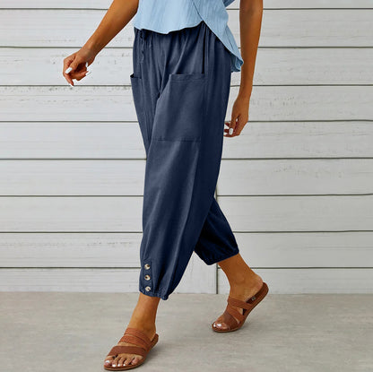LinenEase Wide-Leg Trousers