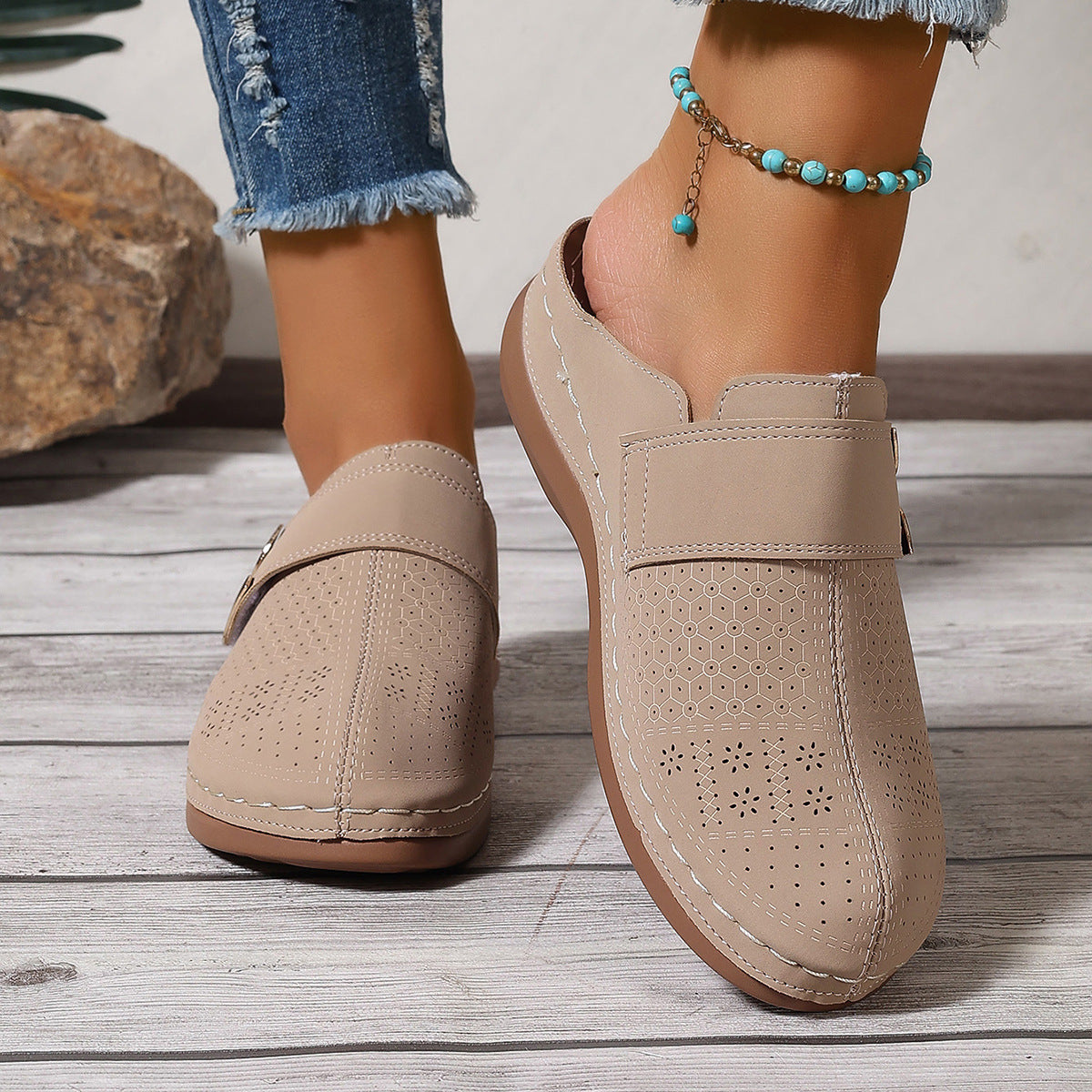 Elara Woven Comfort Flats