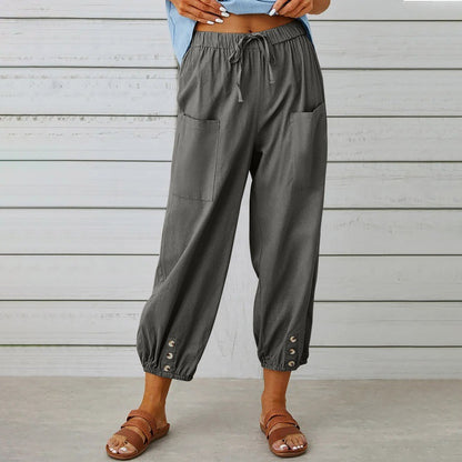 LinenEase Wide-Leg Trousers