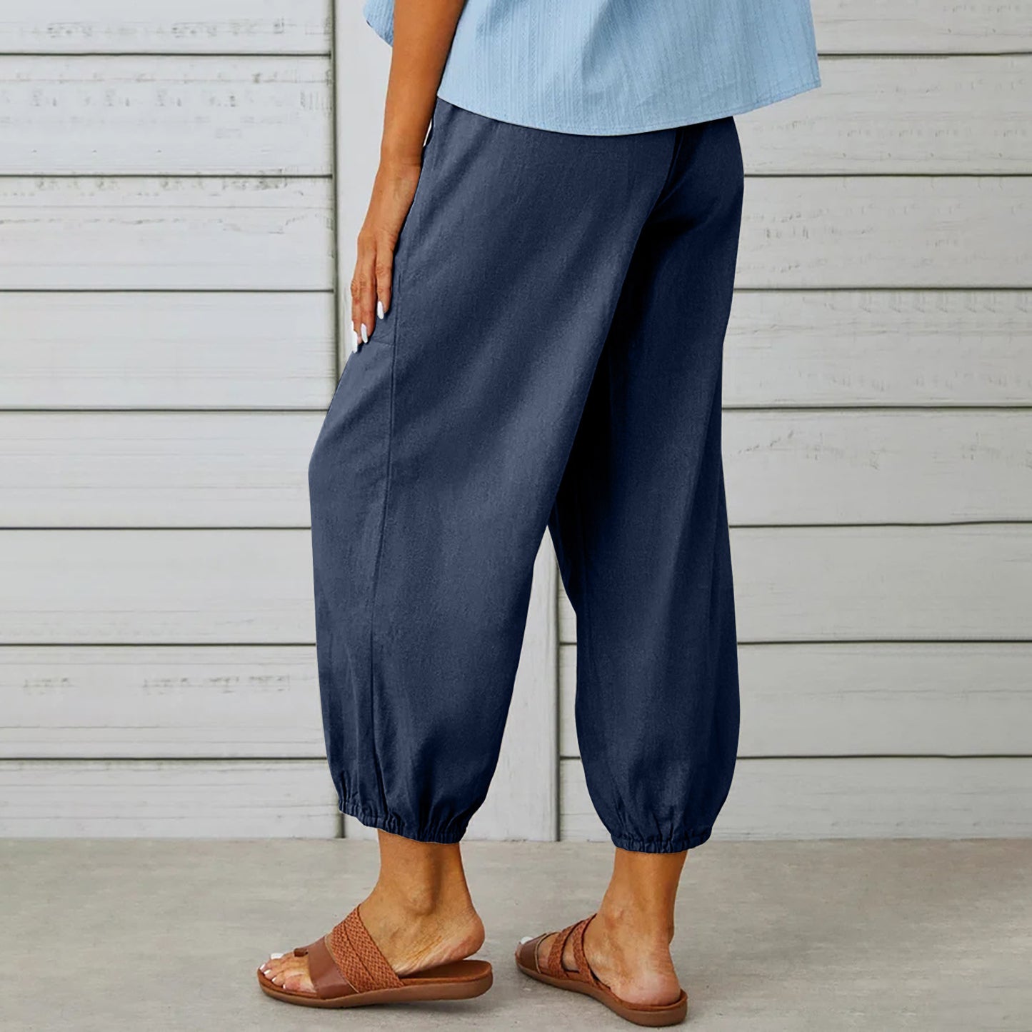 LinenEase Wide-Leg Trousers