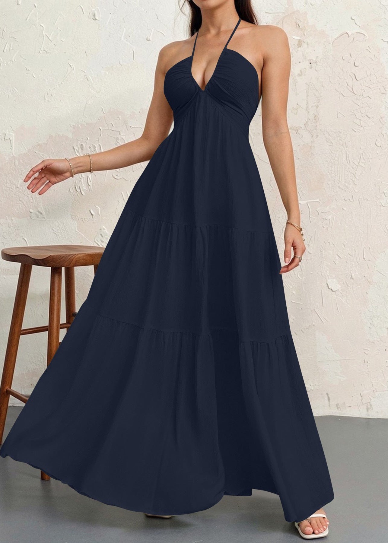 Backless Halter Dress