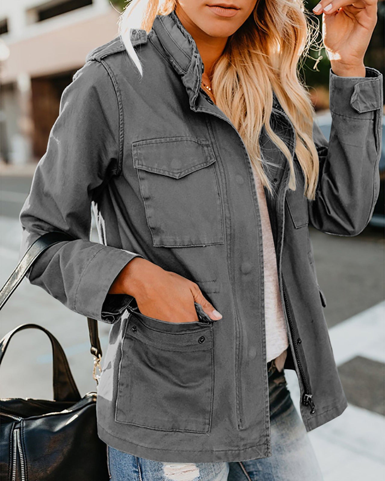 Effortless Edge Zip Jacket