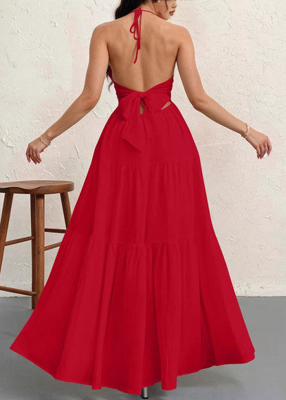 Backless Halter Dress