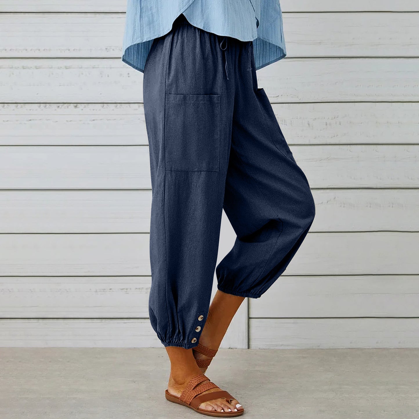 LinenEase Wide-Leg Trousers
