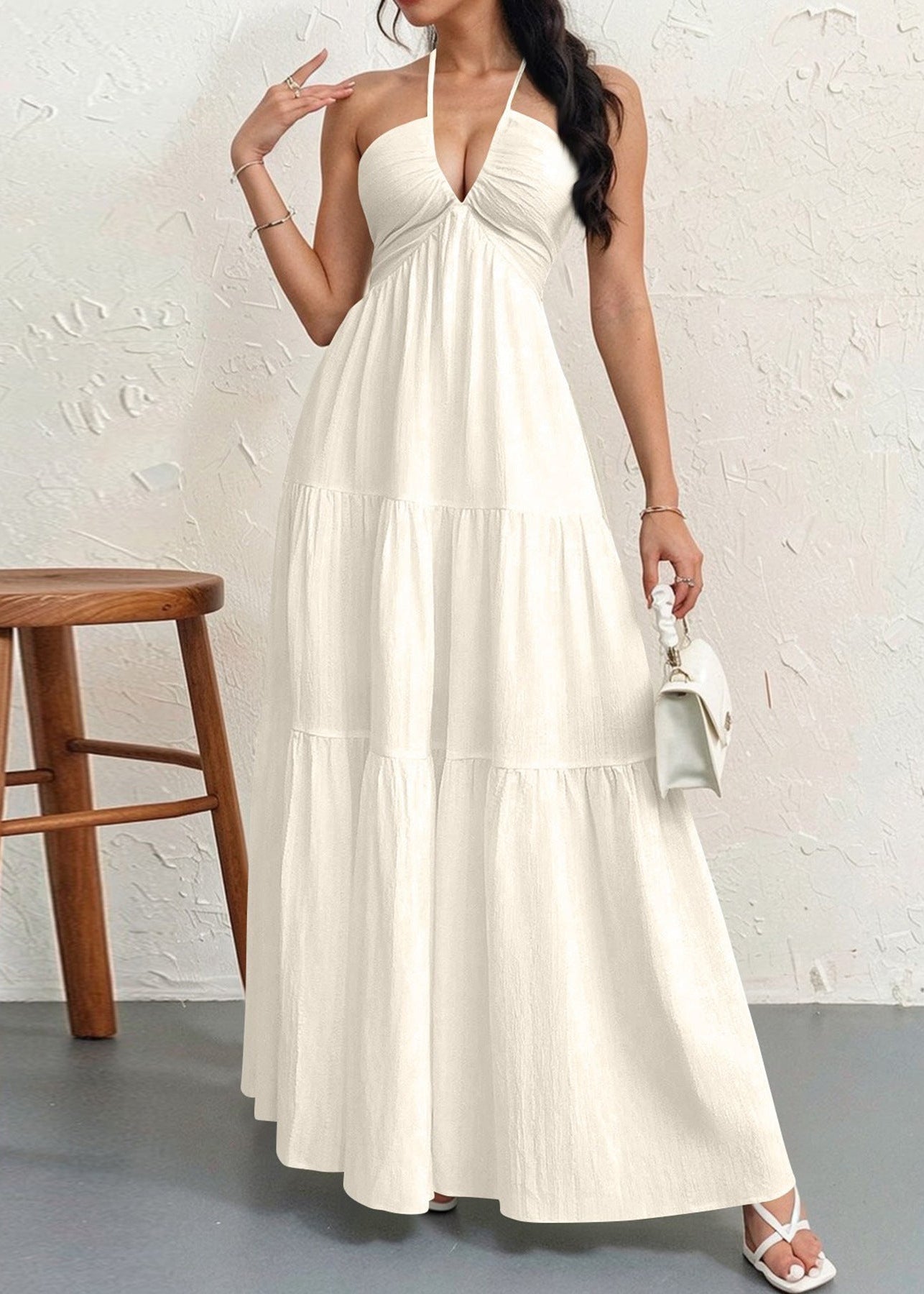 Backless Halter Dress
