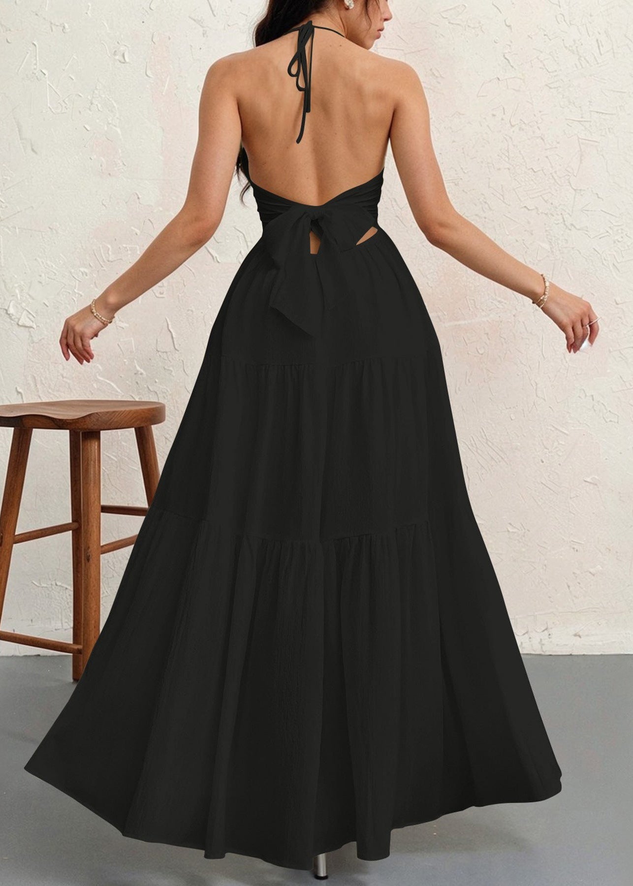 Backless Halter Dress